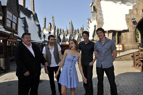Harry Potter actors tour The Wizarding World of Harry Potter at Universal Orlando.
