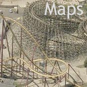 View roller coasters from the air
